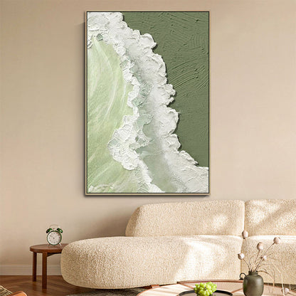 ABSTRACT CANVAS BEACH ARTWORK OCEAN WAVES #A4002