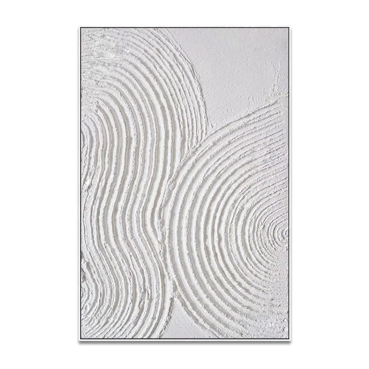 WHITE MINIMALIST NORDIC LARGE ABSTRACT ART #A4589