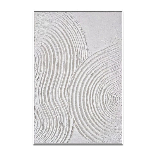 WHITE MINIMALIST NORDIC LARGE ABSTRACT ART #A4589