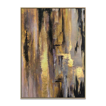 GOLD FOIL MODERN ABSTRACT ART #A6692