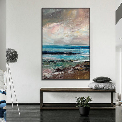 HANDMADE SEASCAPE MODERN ABSTRACT ART #A9846