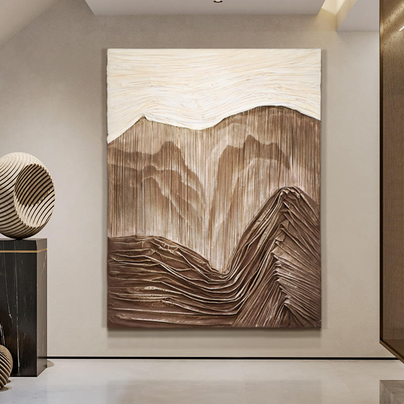 IMPRESSION MOUNTAIN HANDMADE THREE-DIMENSIONAL TEXTURE PAINTING #A5649