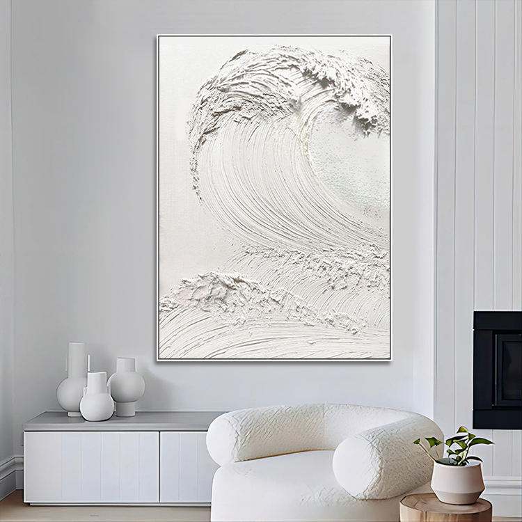 MODERN ABSTRACT OCEAN WAVES SEASCAPE #A9963