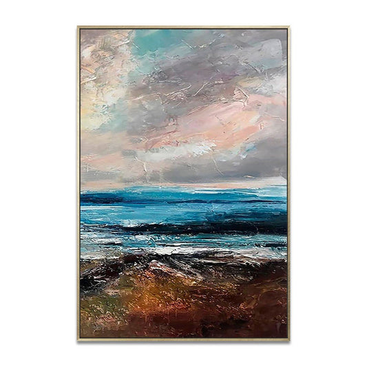 HANDMADE SEASCAPE MODERN ABSTRACT ART #A3513