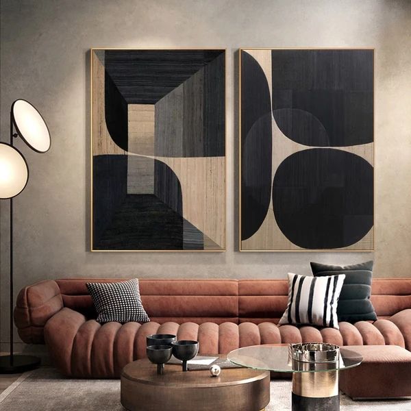 GEOMETRIC THREE DIMENSIONAL ABSTRACT WALL ART #A9841