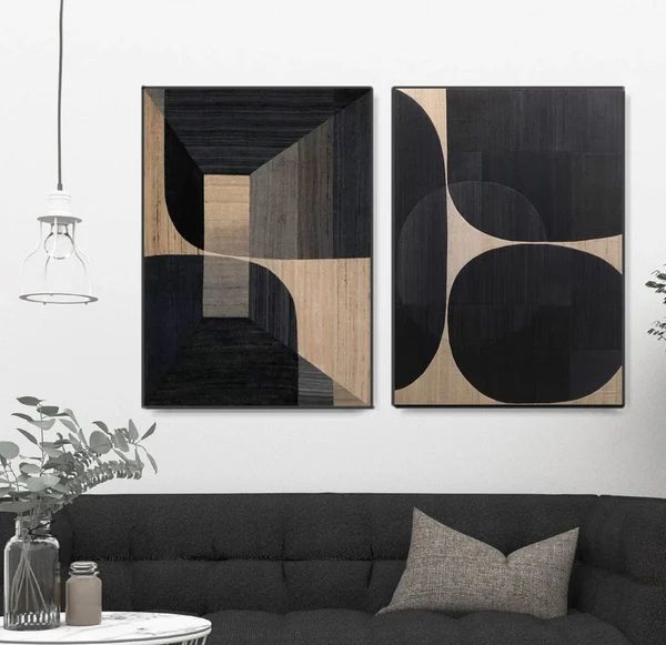 GEOMETRIC THREE DIMENSIONAL ABSTRACT WALL ART #A9841