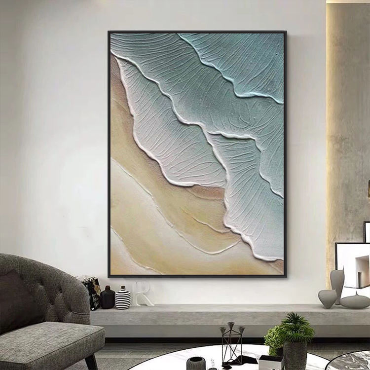 MODERN OCEAN RELIEF ABSTRACT ART #A9846