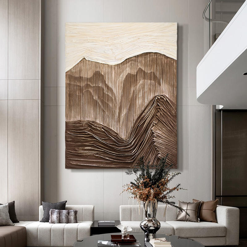 IMPRESSION MOUNTAIN HANDMADE THREE-DIMENSIONAL TEXTURE PAINTING #A5649