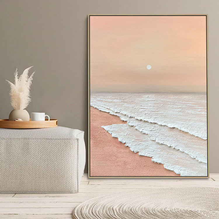 CREAM AESTHETIC BEACH OCEAN WAVES WABI SABI SEASCAPE #A3520