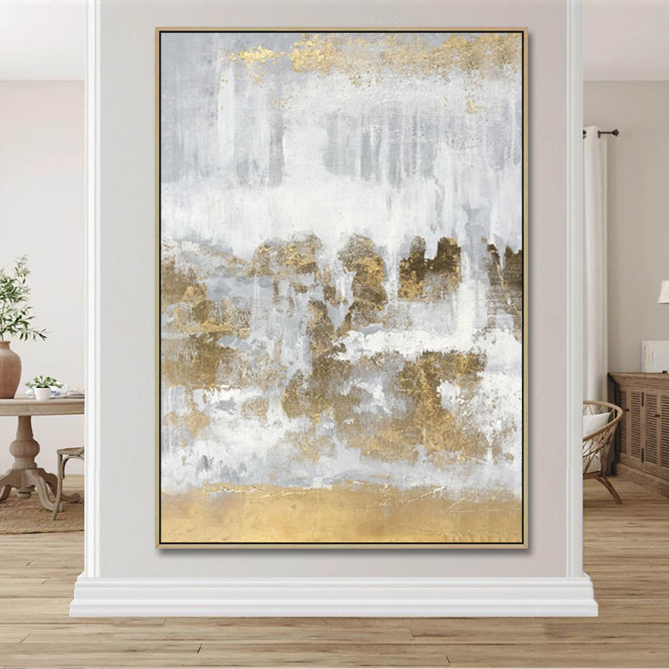 MODERN GOLD FOIL ABSTRACT ART #A5554