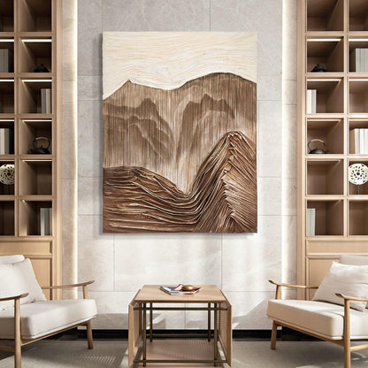 IMPRESSION MOUNTAIN HANDMADE THREE-DIMENSIONAL TEXTURE PAINTING #A5649