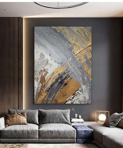 MODERN GOLD FOIL ABSTRACT ART #A5124