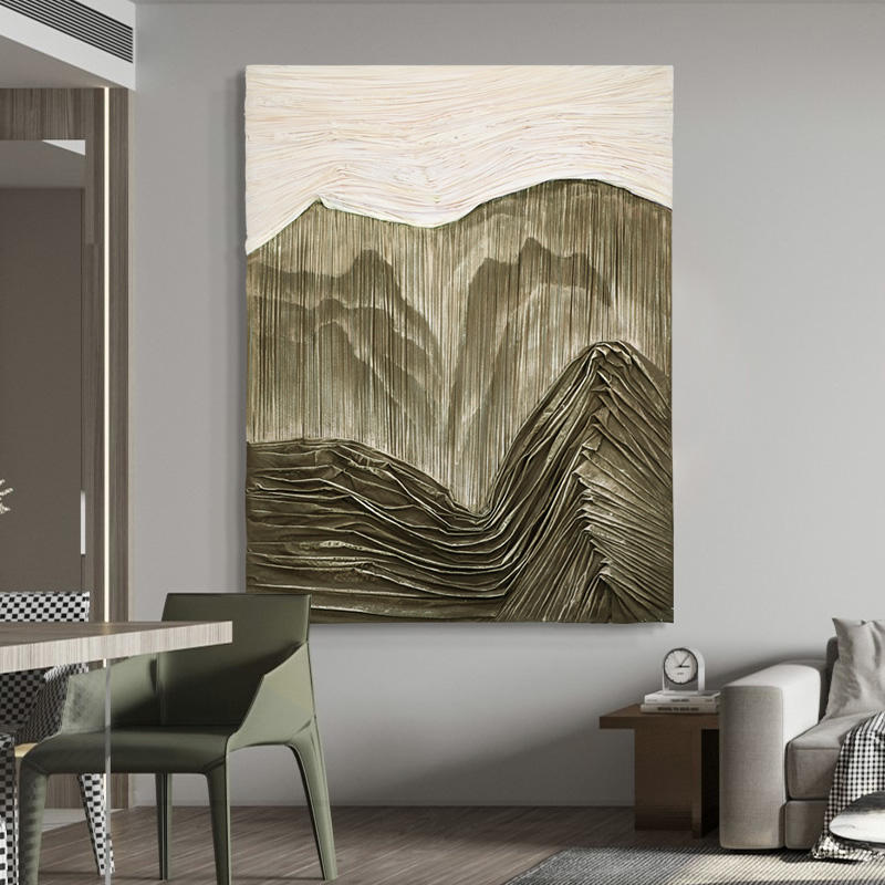 IMPRESSION MOUNTAIN HANDMADE THREE-DIMENSIONAL TEXTURE PAINTING #A9254