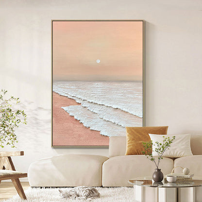 CREAM AESTHETIC BEACH OCEAN WAVES WABI SABI SEASCAPE #A3520