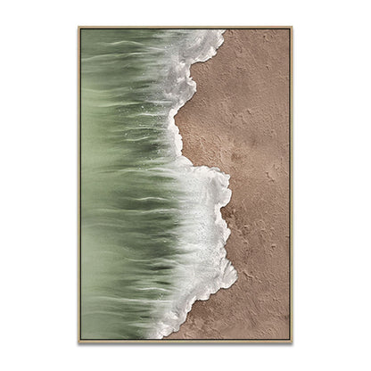 ABSTRACT CANVAS BEACH ARTWORK OCEAN WAVES #A4562