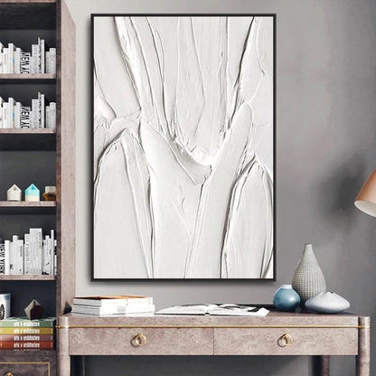 WHITE ABSTRACT WALL ART #A5485