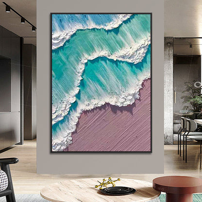 MODERN OCEAN RELIEF ABSTRACT ART #A9891