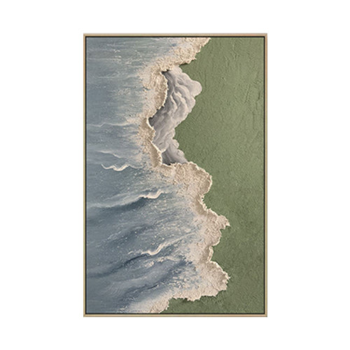 ABSTRACT CANVAS BEACH ARTWORK OCEAN WAVES #A4999