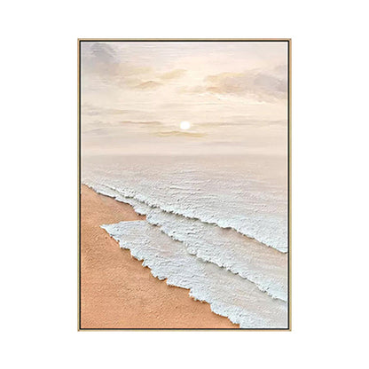 CREAM AESTHETIC BEACH OCEAN WAVES WABI SABI SEASCAPE #A3131