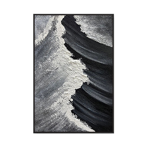 BLACK AND WHITE ABSTRACT ARTWORK #A4651