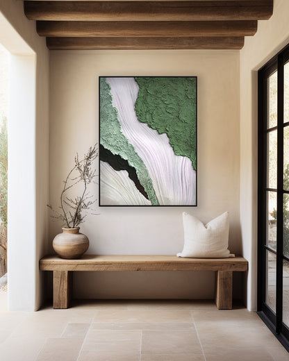 EARTH TONED BEACH WAVES MODERN SEASCAPE ABSTRACT ART #A2599