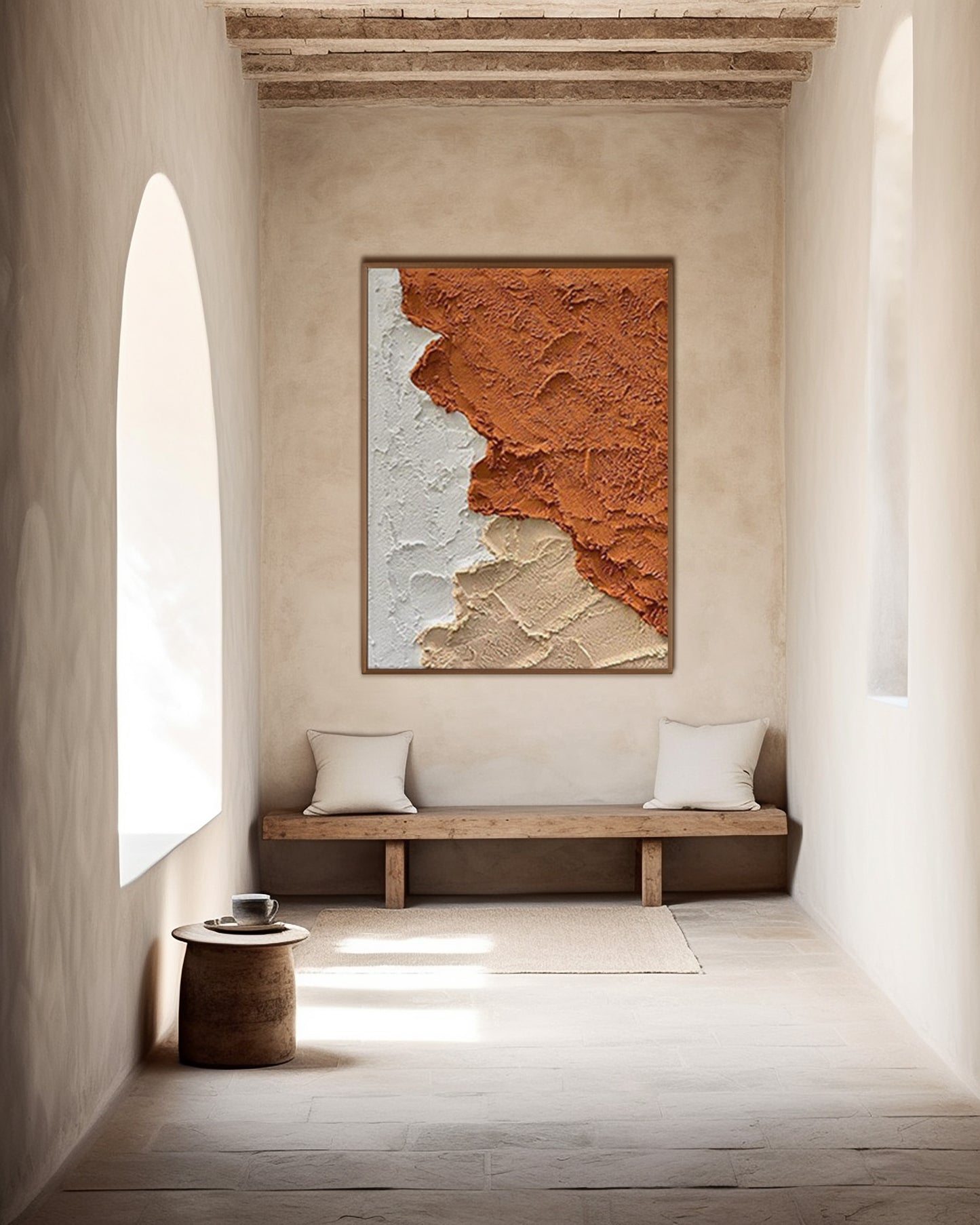 MODERN TEXTURED SEASCAPE ABSTRACT ART #A5999