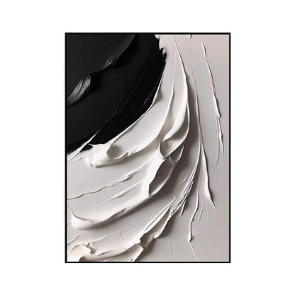 BLACK AND WHITE MODERN ABSTRACT ART #A6854