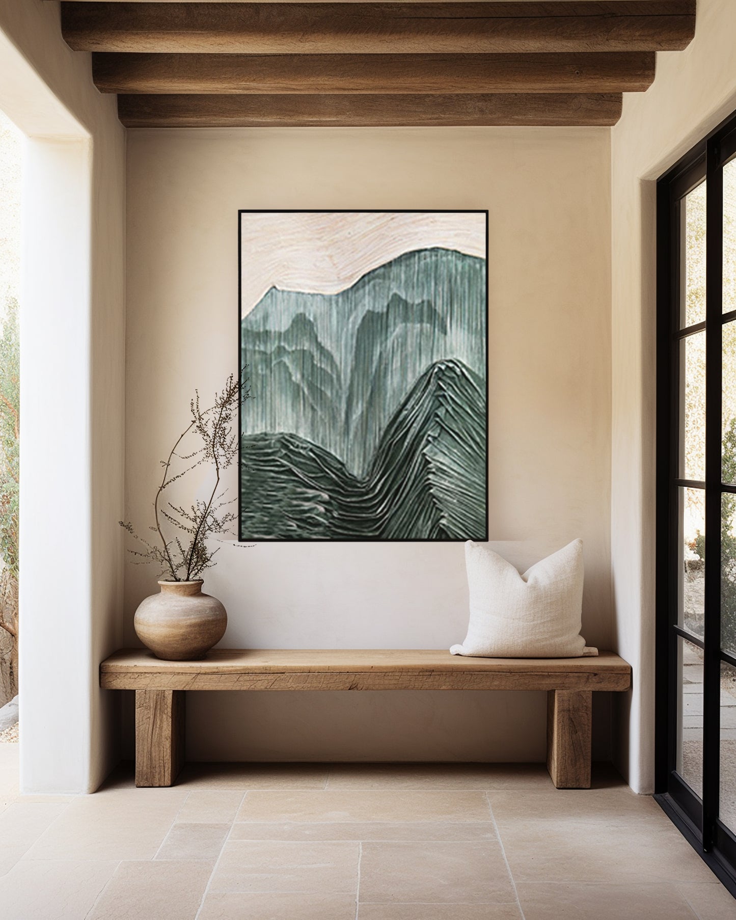 IMPRESSION MOUNTAIN HANDMADE THREE-DIMENSIONAL TEXTURE PAINTING #A9802