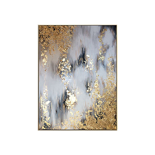 MODERN GOLD FOIL ABSTRACT ART #A5599