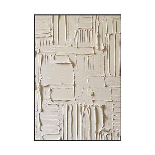 HANDMADE BEIGE TEXTURED 3D ABSTRACT CANVAS #A8112