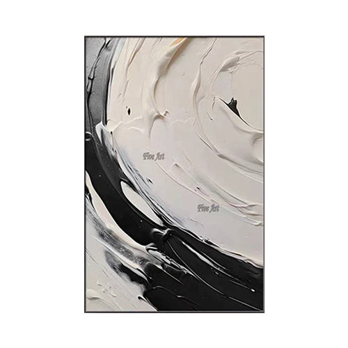 BLACK AND WHITE ABSTRACT ARTWORK #A4811