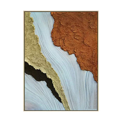 EARTH TONED BEACH WAVES MODERN SEASCAPE ABSTRACT ART #A2500