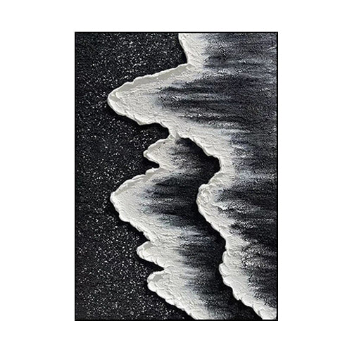 BLACK AND WHITE ABSTRACT ARTWORK #A4645