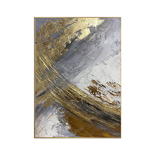 GOLD FOIL ABSTRACT TEXTURE ART #A4461