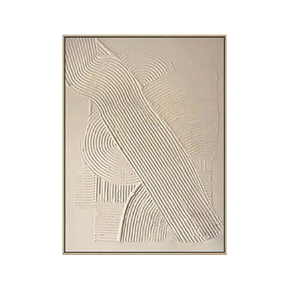 HANDMADE BEIGE ABSTRACT TEXTURED CANVAS #A8599