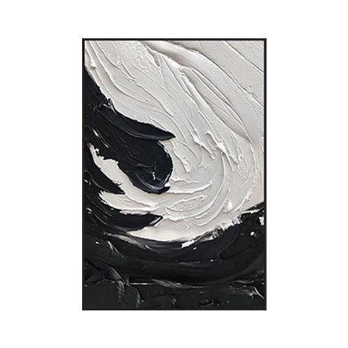 BLACK AND WHITE ABSTRACT ARTWORK #A4841